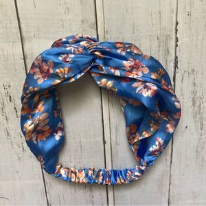 Target Blue Siky Floral Headband New